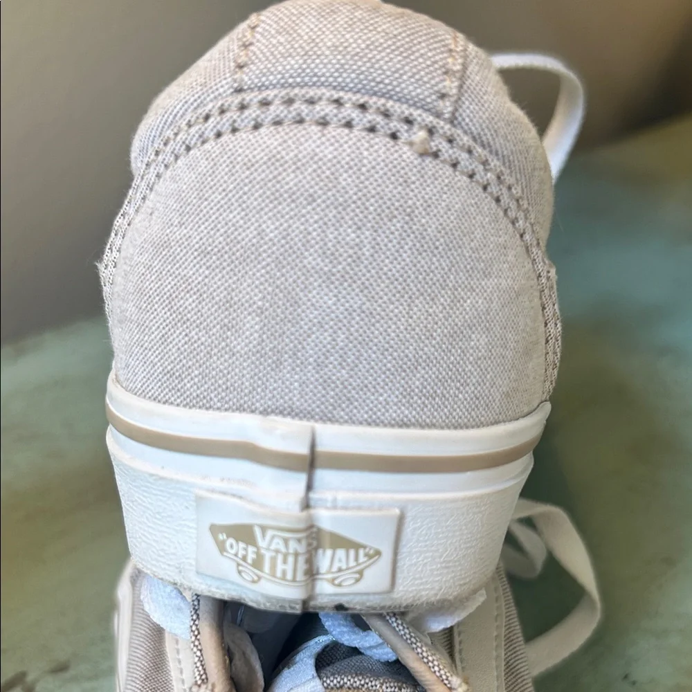 Vans Light Gray and White Lace-Up Sneakers - Picture 9 of 9